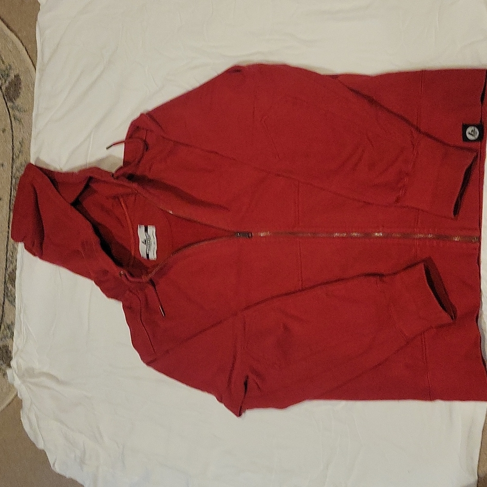 American Giant Red Men's Zip Up Hoodie size XL